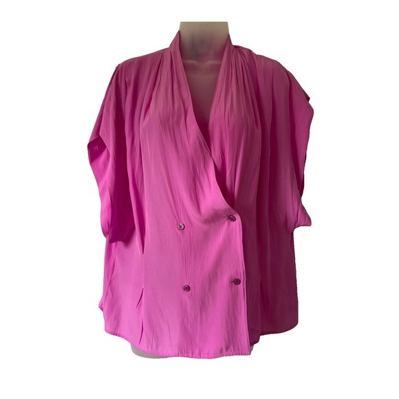 Smythe Yoda Blouse Baby Light Pink Double Breasted Medium‎ Barbiecore Romantic - Picture 5 of 15